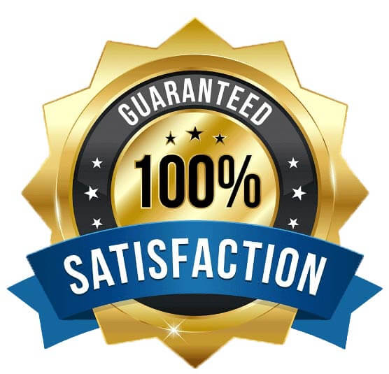 Gold 100% satisfaction guaranteed seal used by Zeba Shoes
